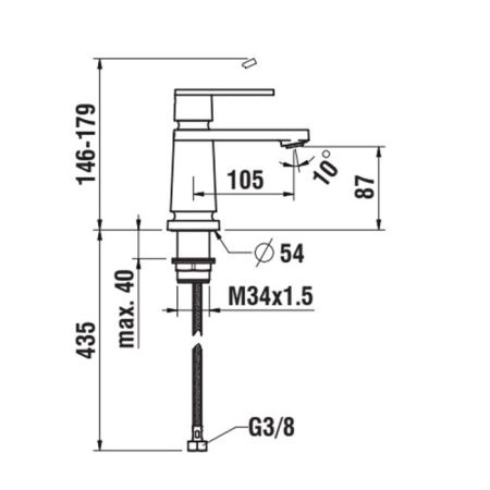 Смеситель Laufen New Classic HF900502100000 на раковину хром