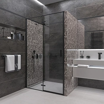 Душевая дверь Veconi Vianno VN73B-120-01-C4 120х195 стекло прозрачное профиль черный