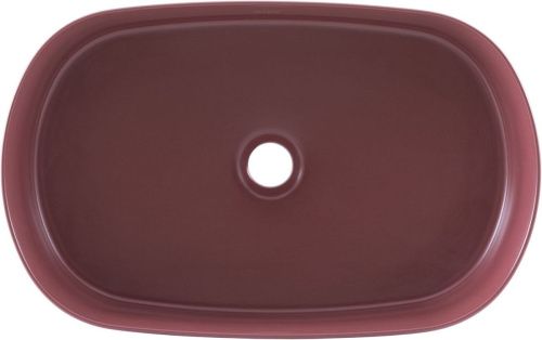 Раковина керамическая Allen Brau Fantasy 4.11022.BD 60х40 накладная цвет красный без отверстий под смеситель - фото 2