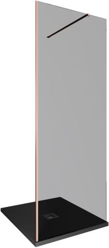 Душевая перегородка Allen Brau Infinity 3.21006.60.T 80х200 стекло тонированное профиль медь - фото 2