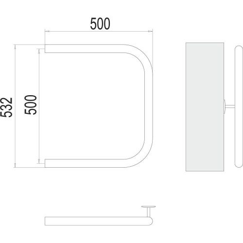 Полотенцесушитель водяной Terminus 4620768881596 50х55 хром - фото 3
