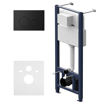 Комплект унитаз с инсталляцией с клавишей смыва Am.Pm Spirit V2.0 IS49038.701700MB