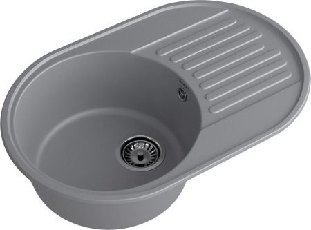 Кухонная мойка Granfest Quarz 18 темно-серый 75х50 цвет серый поверхность матовая