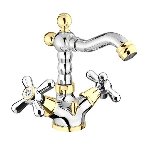 Смеситель Webert Armony AM710402017 на биде хром/золото - фото 2