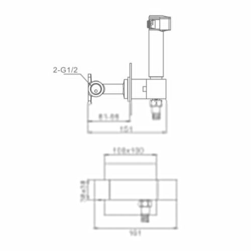 Гигиенический душ со смесителем Raglo R24 R24.56 хром - фото 2
