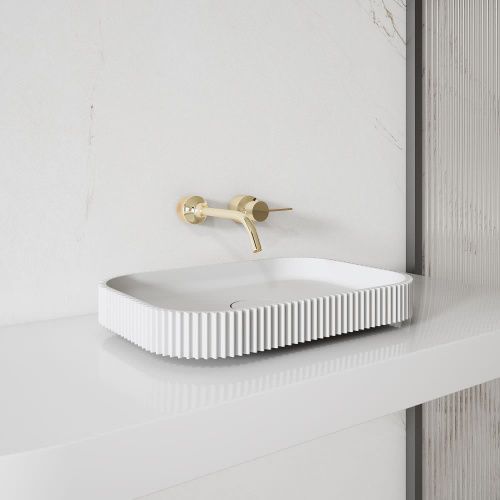 Раковина из искусственного камня Abber STEIN AS2602 50х40 накладная цвет белый без отверстий под смеситель - фото 3