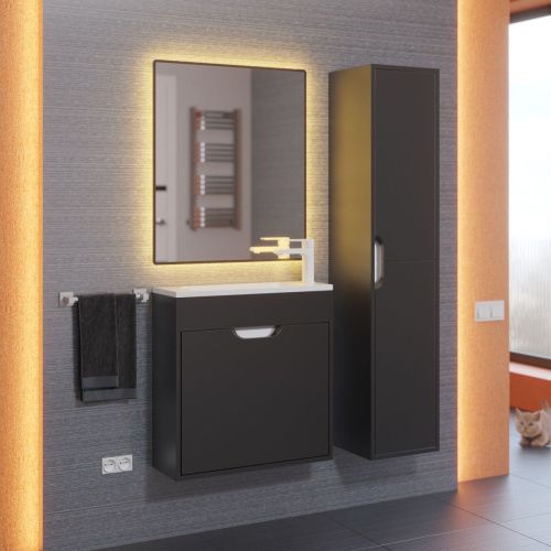 Тумба с раковиной Uperwood UPD Modul 393020547 60х20 цвет черный - фото 2