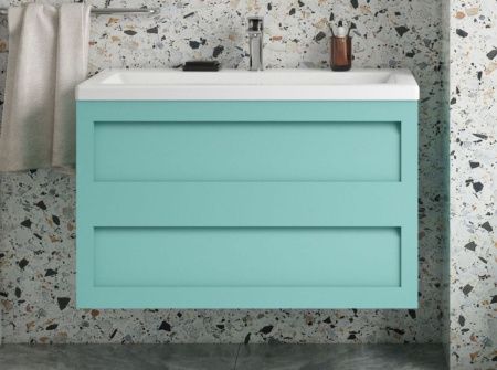 Тумба под раковину Art&Max PLATINO AM-Platino-900-2C-SO-MM 90х50 подвесная цвет зеленый