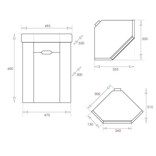 Тумба под раковину Onika Айленд 103502 50х30 подвесная цвет белый - фото 3
