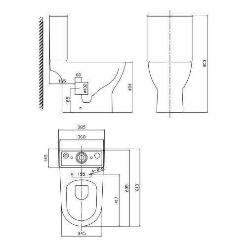 Унитаз-компакт напольный с бачком WesnaArt Ocean 102-OCE12 белый с сиденьем микролифт безободковый каскадный смыв - фото 2