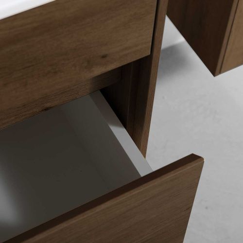 Тумба под раковину Vincea Chiara VMC-2C800TO 80х50 подвесная цвет коричневый - фото 2