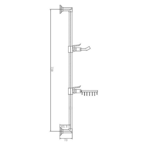 Душевая штанга D-Lin D63561 цвет хром - фото 2