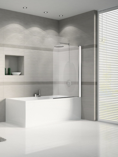 Душевая шторка на ванну River BAIKAL 10000001616 75х130 стекло прозрачное профиль хром ориентация универсальная - фото 4