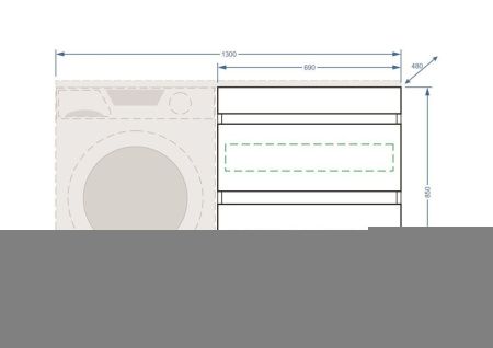 Тумба под раковину Stella Polar Мадлен SP-00000475 70х50 напольная цвет белый