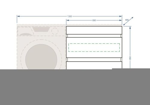 Тумба под раковину Stella Polar Мадлен SP-00000475 70х50 напольная цвет белый - фото 2