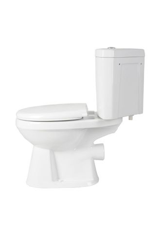 Унитаз напольный с бачком Creo Сeramique PROJECT COMBO-PR1003C гориз. белый с сиденьем с микролифт душевой смыв - фото 3