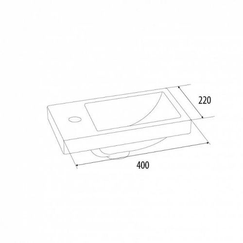 Тумба с раковиной Iddis Torr TOR40W1i95K 40х20 подвесная цвет белый - фото 3