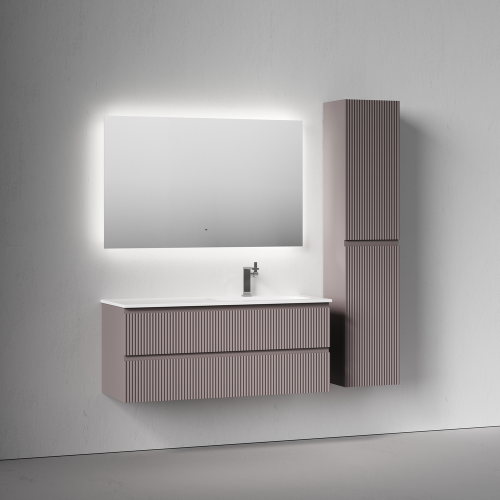 Тумба под раковину Sancos SNOB R SNR120RSM 120х40 подвесная цвет серый - фото 2