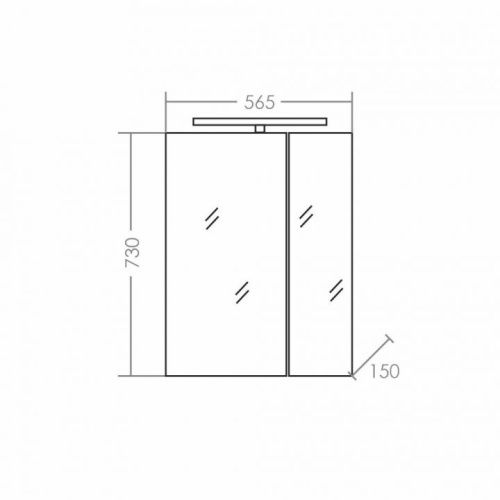 Зеркало-шкаф СанТа Стандарт 113005 60х70 подвесной цвет белый - фото 2