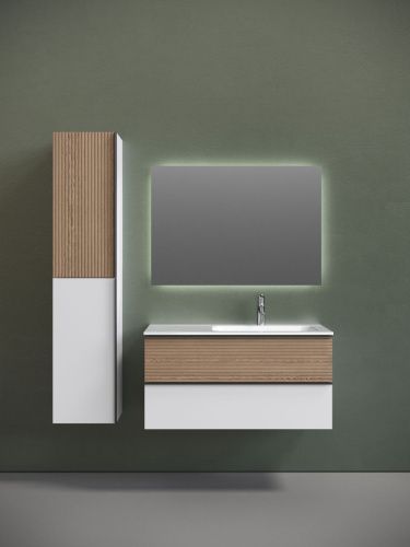 Тумба под раковину Sancos DELTA DL100RW 100х40 подвесная цвет коричневый - фото 2