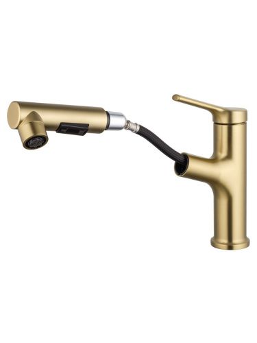 Смеситель Wonzon & Woghand WW-A40862-BG на раковину золото - фото 2