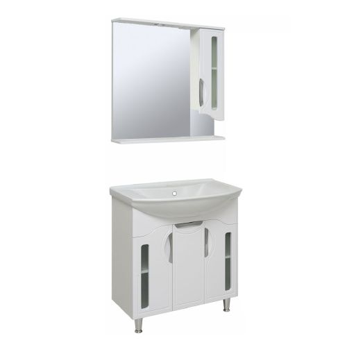 Зеркало-шкаф Runo ТОЛЕДО 00000001041 80х80 подвесной цвет белый - фото 4