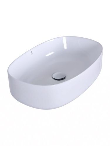 Раковина из сантехнического фарфора Orange B07-540W 50х40 накладная цвет белый - фото 4