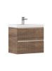 Тумба под раковину Velvex Mondi 359 акация темная 60х40 подвесная цвет коричневый