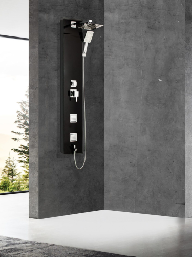 Душевая панель WeltWasser 10000001050 настенная цвет черный - фото 2