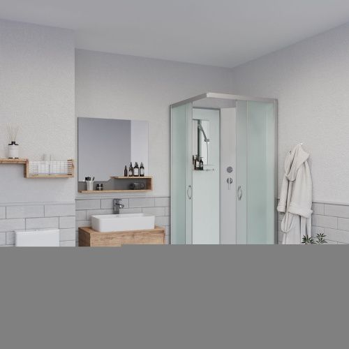 Душевая кабина Niagara Classic 11081424BK 90х90 квадратная без крыши ориентация универсальная - фото 3