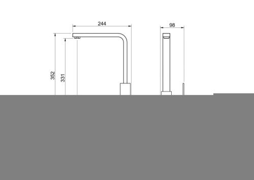 Смеситель для кухни Aquatek ЛИБРА AQ1680MB на мойку черный - фото 4
