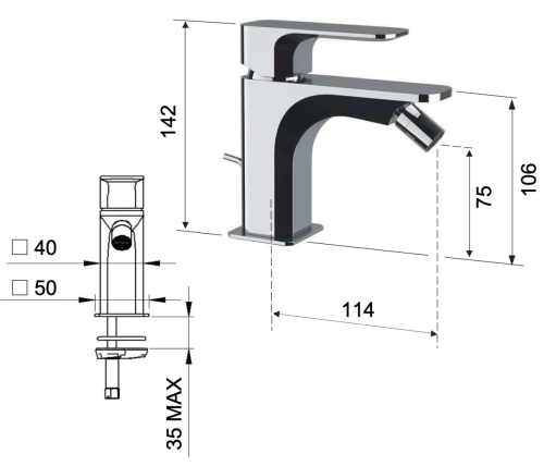 Смеситель Daniel Tiara TA604DP на биде золото - фото 2