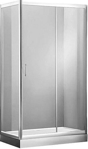 Душевой уголок Aquanet 00168419 150х80 стекло прозрачное профиль хром без поддона - фото 2