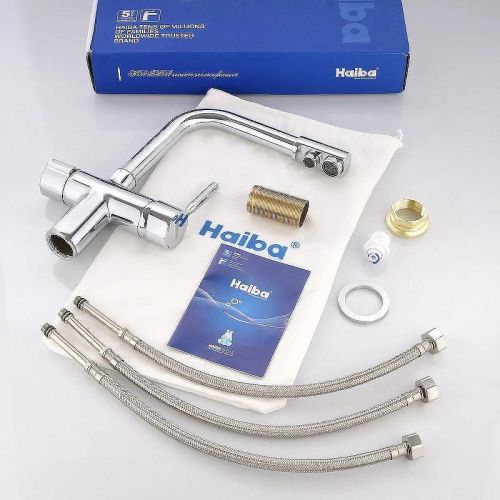 Смеситель для кухни Haiba HB70088 на мойку хром - фото 3