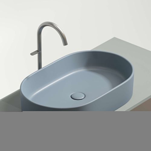 Раковина из сантехнического фарфора Ceramica Nova ELEMENT CN6048MHL 60х40 накладная цвет голубой без отверстий под смеситель - фото 5