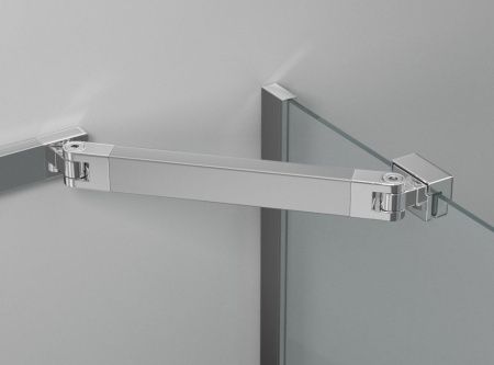 Душевая перегородка Ambassador Benefit 100HB 100х200 стекло прозрачное профиль черный