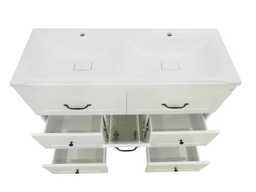 Тумба под раковину Misty Дуэт П-Ду011206я01-1 120х40 напольная цвет белый - фото 4