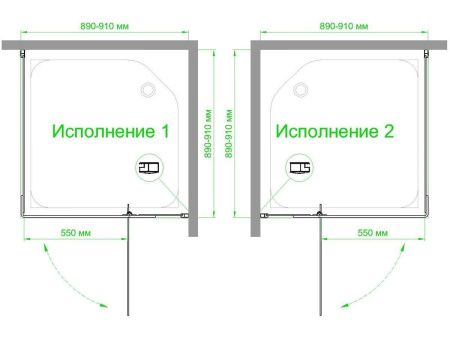 Душевой уголок Royal Bath HPVD RB90HPVD-T 90х90 стекло прозрачное профиль белый без поддона