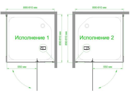 Душевой уголок Royal Bath HPVD RB90HPVD-C-BL 90х90 стекло матовое профиль черный без поддона - фото 4