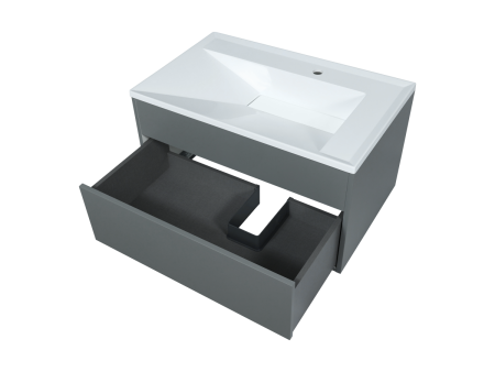 Тумба под раковину Uperwood Lotus 39340205462 80х50 подвесная цвет серый
