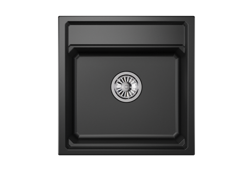 Кухонная мойка Granula Kitchen Space 5002, ШВАРЦ 50х50 цвет черный поверхность матовая - фото 3