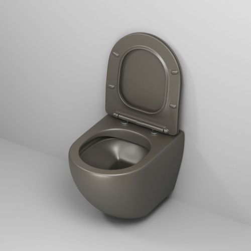 Унитаз подвесной Grossman Color GR-4455GSMS зеленый с сиденьем безободковый каскадный смыв - фото 4