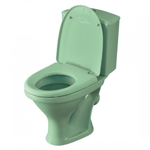 Унитаз-компакт напольный с бачком Santeri Вест 1P2018S0400BF зеленый с сиденьем каскадный смыв - фото 2