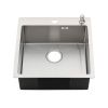 Кухонная мойка Melana ProfLine MLN-R5050H+дозатор 50х50 цвет серый поверхность матовая