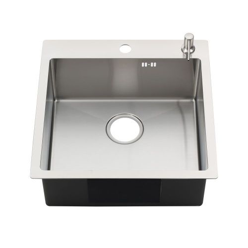 Кухонная мойка Melana ProfLine MLN-R5050H+дозатор 50х50 цвет серый поверхность матовая - фото 3