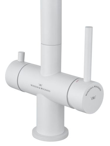 Смеситель для кухни Wonzon & Woghand WW-3211-MW на мойку белый - фото 4