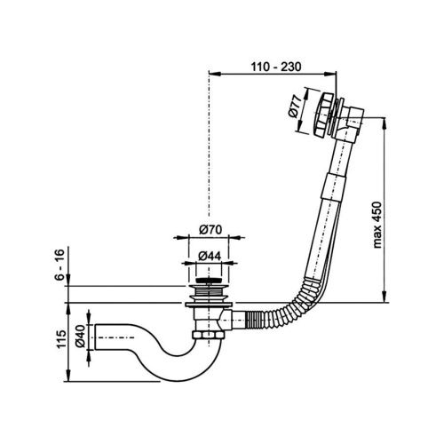 Слив-перелив Timo 8004/03 черный - фото 3