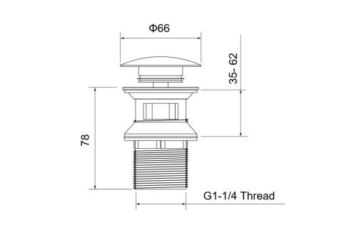 Донный клапан Aquatek AQ6002BG золото - фото 3