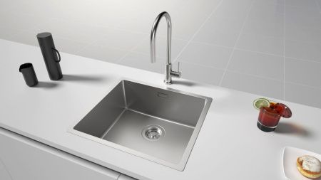 Кухонная мойка Paulmark LASSAN 49 UNI LA49-BS 40х45 цвет нержавеющая сталь поверхность брашированная