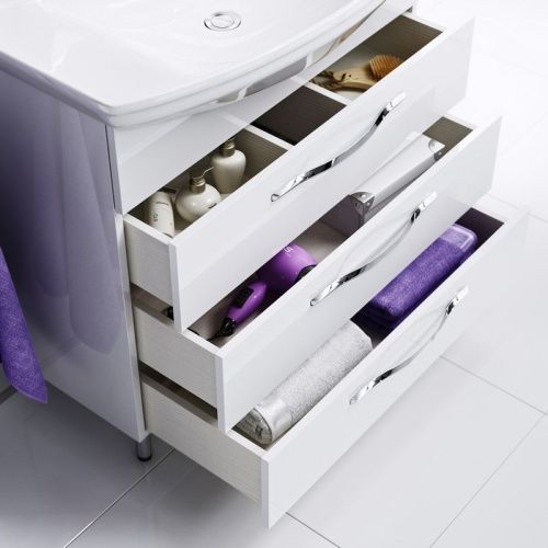 Тумба под раковину Aqwella Y Agr.01.10/3 100х40 напольная цвет белый - фото 3